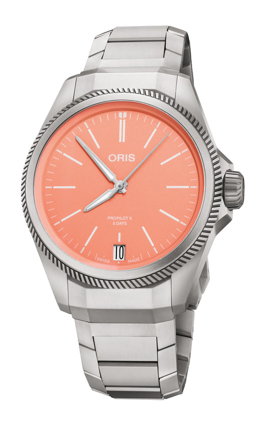 ProPilot X Calibre Watch - Titanium, Coral Dial, 39.00 mm