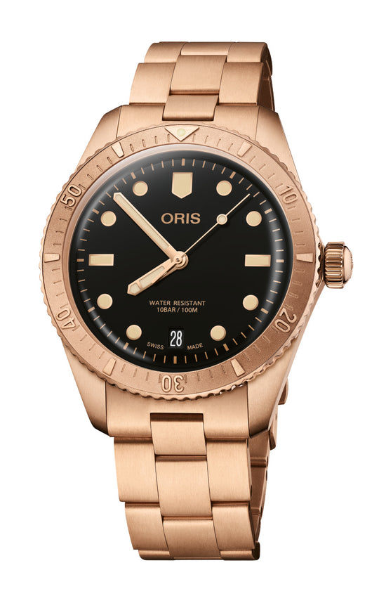 Divers Sixty-five Date Watch - Bronze, Black Dial, 38.00 mm