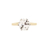 2.35 carats round European-cut F color VS clarity two-tone six-prong diamond GIA certificate engagement ring