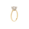 2.35 carats round European-cut F color VS clarity two-tone six-prong diamond GIA certificate engagement ring, side view