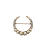 victorian diamond pearl horseshoe brooch front old mine cut gemstones
