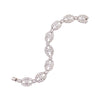 Vintage Art Deco platinum diamond bracelet with geometric links and old European cut diamonds