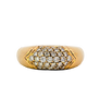 Domed yellow gold pave-set diamond ring by Bvlgari