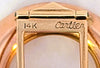 Pair CARTIER Rose Yellow Gold Circle Brooches Sold as a Pair. Signature on Back