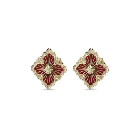 OPERA Tulle Red Enamel Medium Motif Earrings
