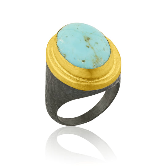 'Pompei' Kingman Turquoise Ring