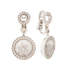 Chopard Happy Snowflake diamond drop earrings in white gold front and side view