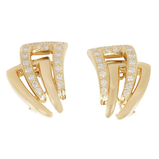 Nested Geometric Diamond Earrings
