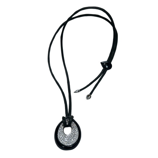 DE GRISOGONO "Mistero" Diamond Black Ceramic Necklace