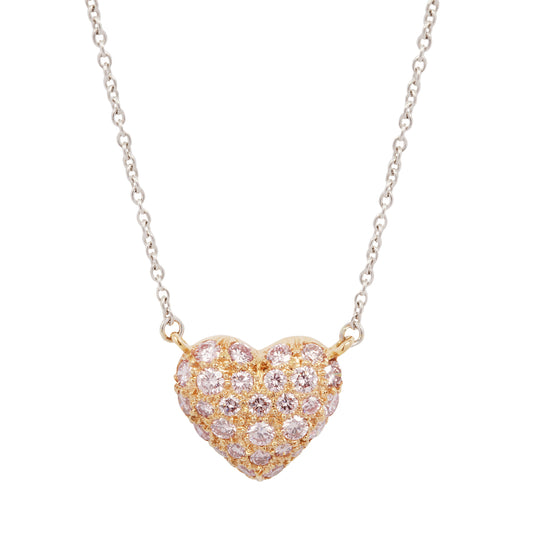 Fancy Pink Diamond Heart Necklace
