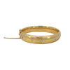 14K yellow gold domed bangle bracelet with flush set diamonds front view