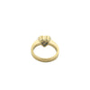 Interior view of the gold diamond heart ring showing the open heart-shaped gallery and polished band.