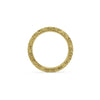 Buccellati Eternelle Band Ring in 18k white and yellow gold with intricate lace-like engraving and 48 round brilliant-cut diamonds, totaling 1.04 carats. Second Side View