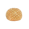 Estate 18K gold domed ring with intricate basketweave texture. Bold, elegant statement piece, 15mm at the top. Top View