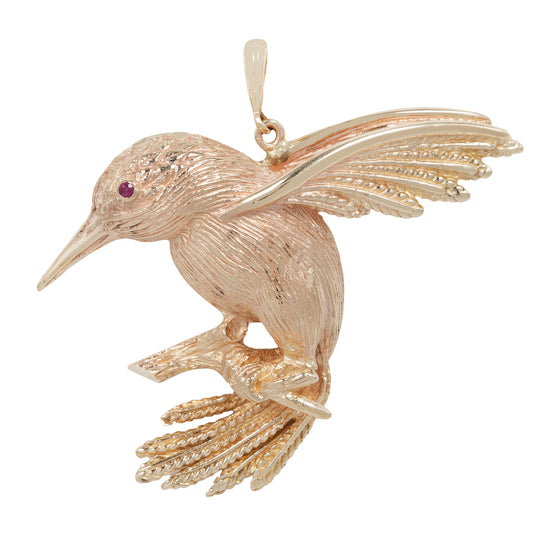 Gold Hummingbird Pendant