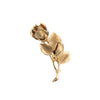 gold rose bud brooch 14k yellow gold floral pin