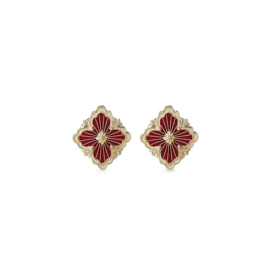 Opera Red Enamel Earrings