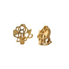 john donald earrings side view honeycomb design detail