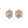 Buccellati Opera Tulle Premium Earrings in 18k white and yellow gold, featuring 0.264 carats of brilliant-cut diamonds in an openwork tulle design.