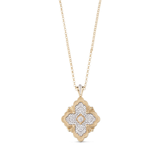 OPERA Tulle Yellow White Gold Maxi Diamond Pendant