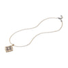 Buccellati Opera Maxi Pendant Necklace in Yellow and White Gold with Single Round Diamond Center, 60 cm Chain, Timeless Italian Luxury Jewelry. Full view