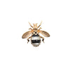 onyx mother of pearl honeybee brooch gold insect pin