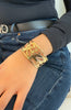 Roberto Coin Chic and Shine Gold Diamond Cuff Worn on Model