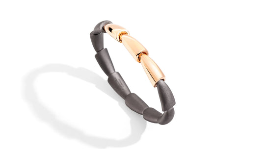 CALLA Midi Bracelet - Blackened Titanium, Rose Gold