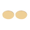 Tiffany & Co. 14K gold oval cufflinks with a high-polish finish and stamped back. Classic and elegant design.