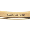 Tiffany & Co. Etoile bangle interior showing Tiffany & Co., 750, and PT950 hallmarks