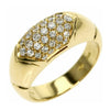 BVLGARI Diamond Pave Ring – 18k Yellow Gold, 1.20ctw, Size 5.5 Estate Collection