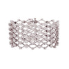 Front view of Kwiat 18K white gold diamond lattice bracelet