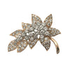 Oscar Heyman 18k yellow gold diamond flower earrings and brooch set, featuring round brilliant cut diamonds totaling approx. 10.00 carats.