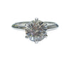 Top view of Tiffany & Co. 2.41ct I/VS2 diamond engagement ring in platinum.