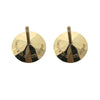 Pair of Tiffany & Co. Elsa Peretti Two Carat stud earrings in 18k yellow gold, designed as faceted round brilliant cut diamond motifs.