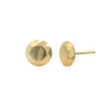 Pair of Tiffany & Co. Elsa Peretti Two Carat stud earrings in 18k yellow gold, designed as faceted round brilliant cut diamond motifs.