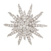Vintage Tiffany & Co. platinum diamond starburst brooch with 118 round diamonds